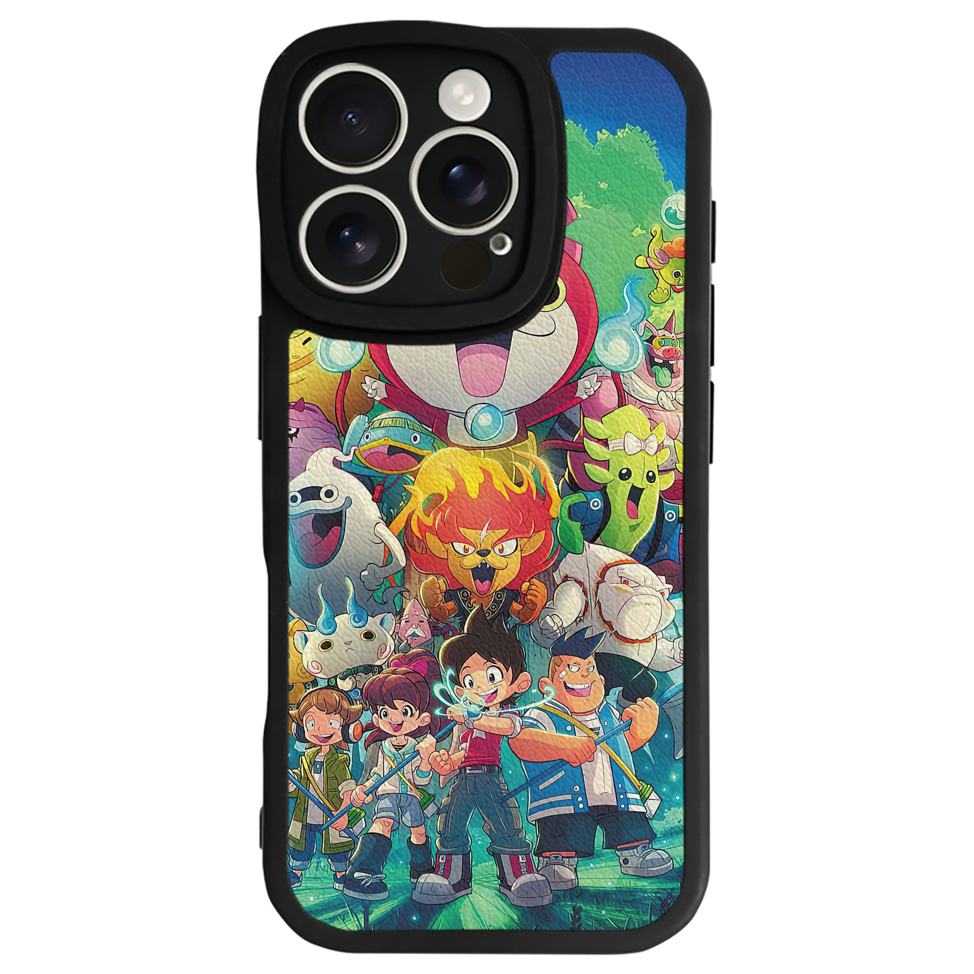 （画像用） 妖怪ウォッチ Yo-kai Watch 【iPhone 16シリーズ対応】シリコンスマホケース（レザー調） 材質：シリコン